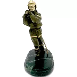 Bronze statuette "Fireman"
